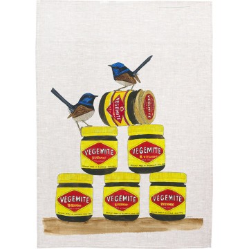 Tea Towel | Happy little vegemite | Linen